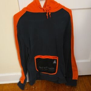 RARE HUF Black and Orange Hoodie